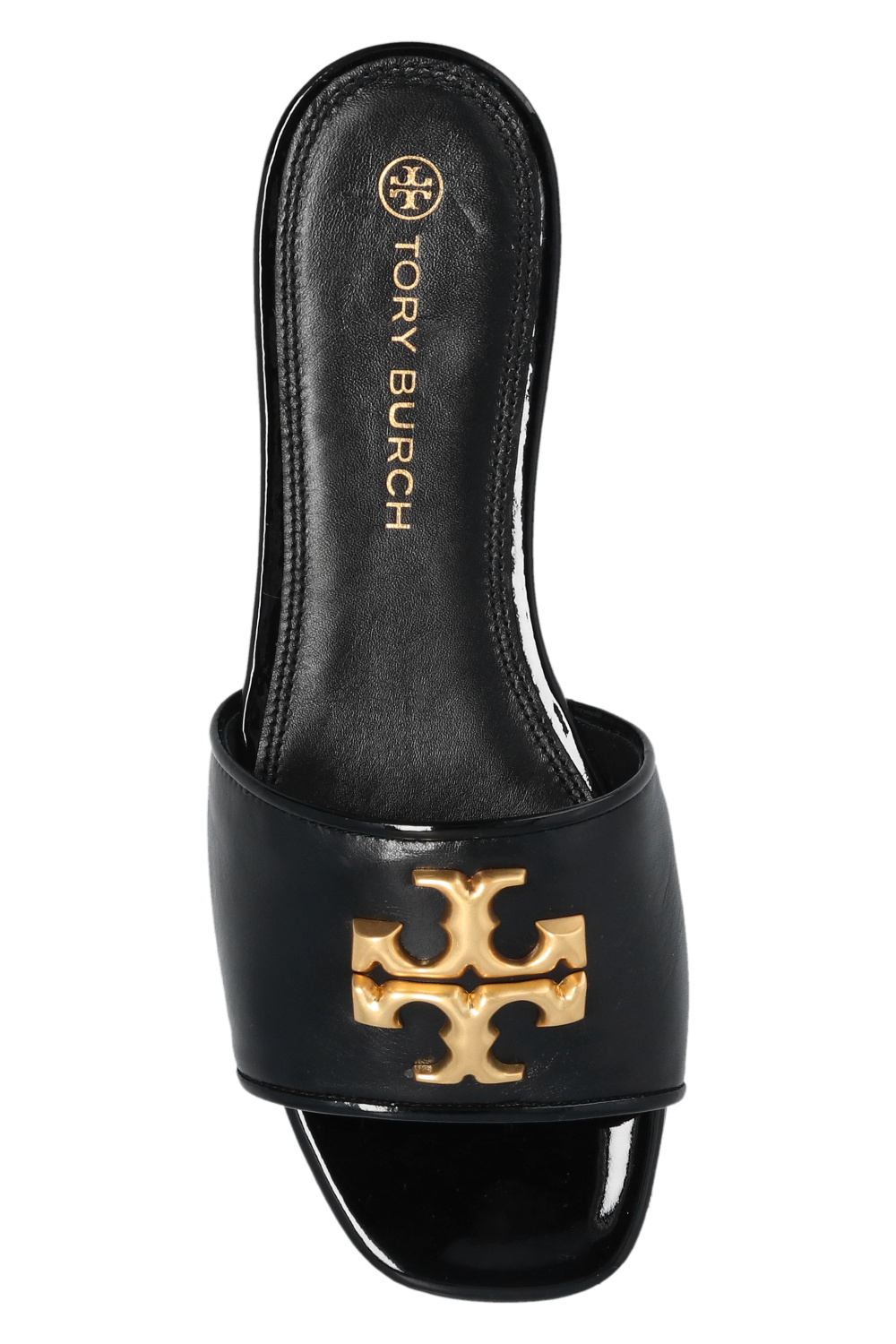 Matte black tory burch sandals hot sale